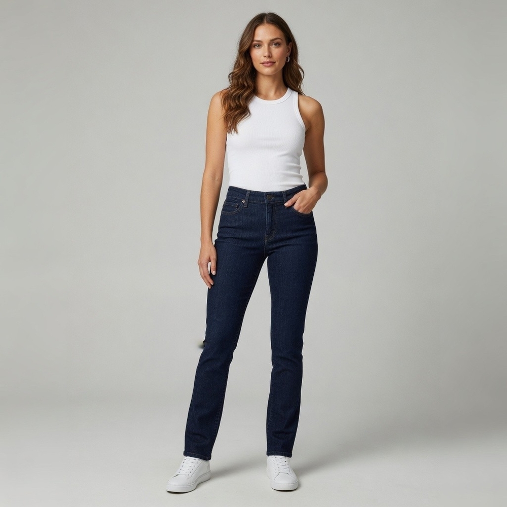Gap 1969 Women's Dark Wash Always Skinny Jeans 29/8R Mid Rise Stretch Excellent